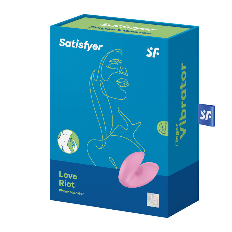 SATISFYER - LOVE RIOT VIBRADOR DEDAL MORADO SATISFYER VIBRATOR