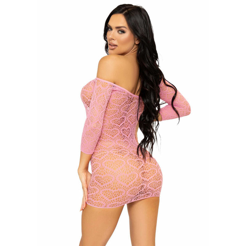 LEG AVENUE MINI VESTIDO HEART NET TALLA ÚNICA - ROSA LEG AVENUE DRESSES