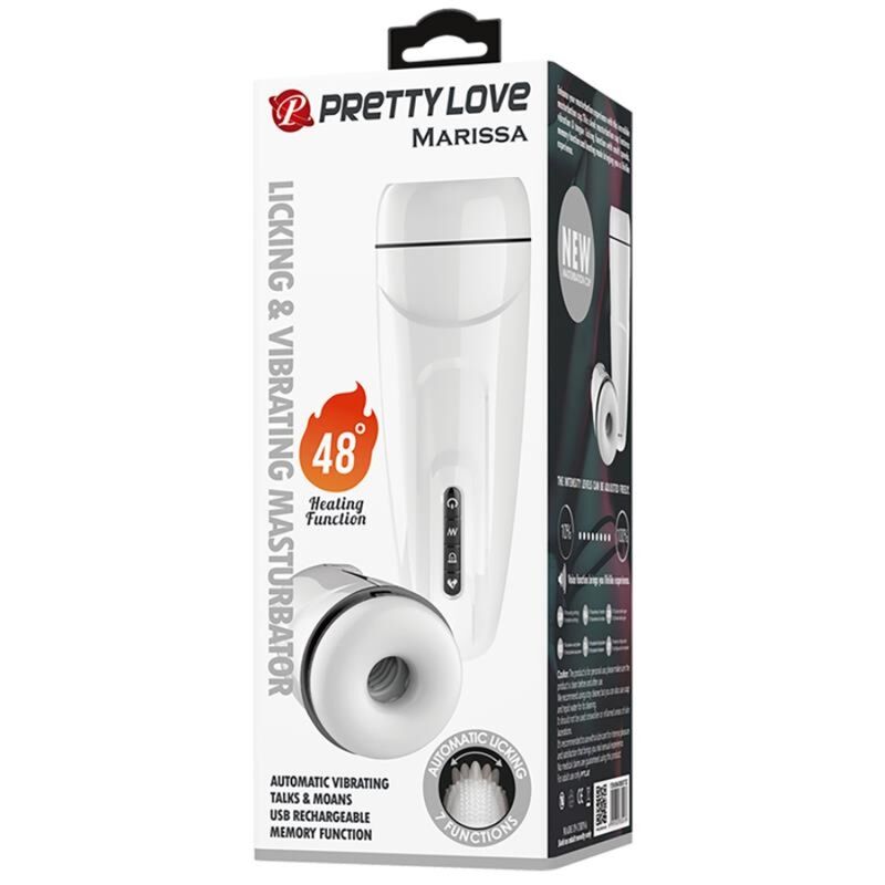 PRETTY LOVE - MARISSA MASTURBADOR MASCULINO VIBRACIÓN, CALOR, VOZ Y SUCCIÓN PRETTY LOVE MALE
