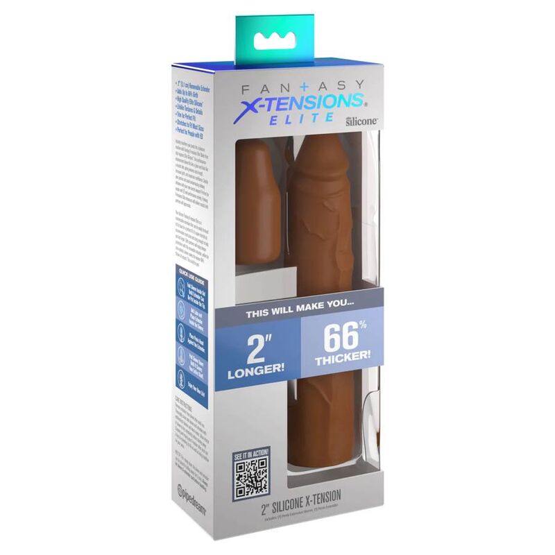 FANTASY X- TENSIONS - PIPEDREAMS SLEEVE 20,32 CM + 5,00 CM INCH PLUG CARAMEL FANTASY X-TENSIONS