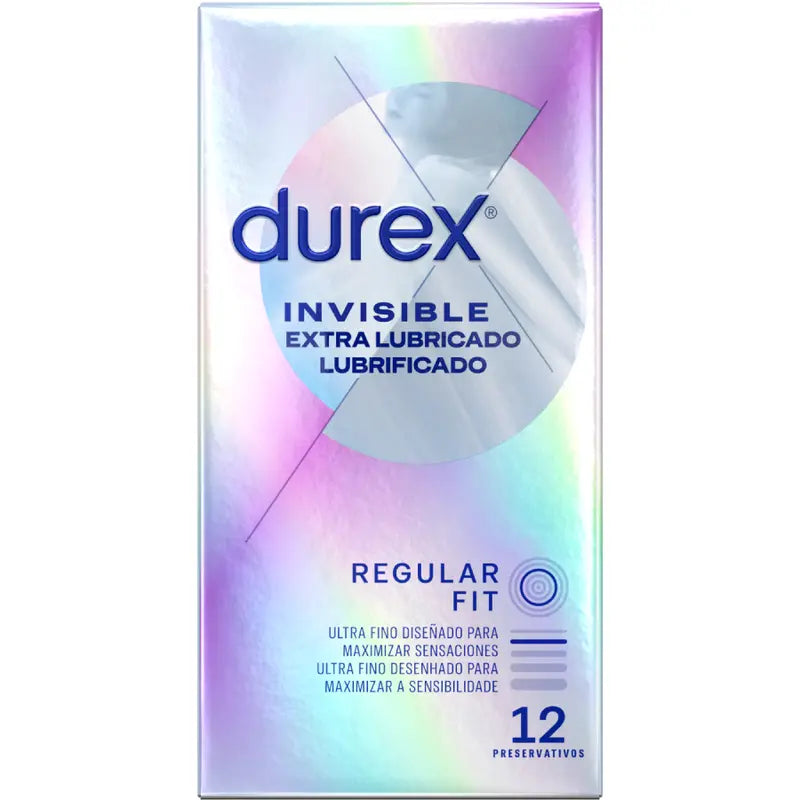 DUREX - INVISIBLE EXTRA LUBRICADO 12 UNIDADES DUREX CONDOMS