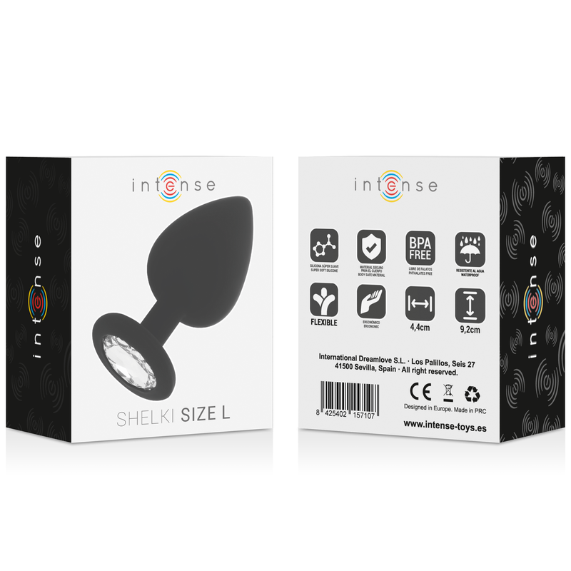 INTENSE - SHELKI L PLUG ANAL NEGRO INTENSE ANAL TOYS