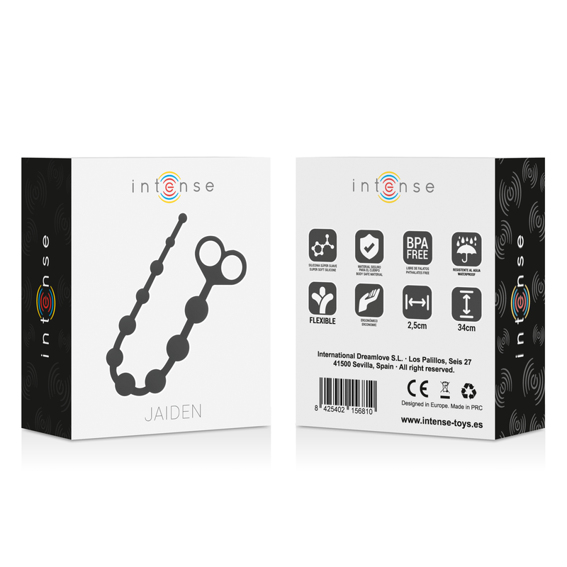 INTENSE - JAIDEN ANAL BEADS NEGRO INTENSE ANAL TOYS