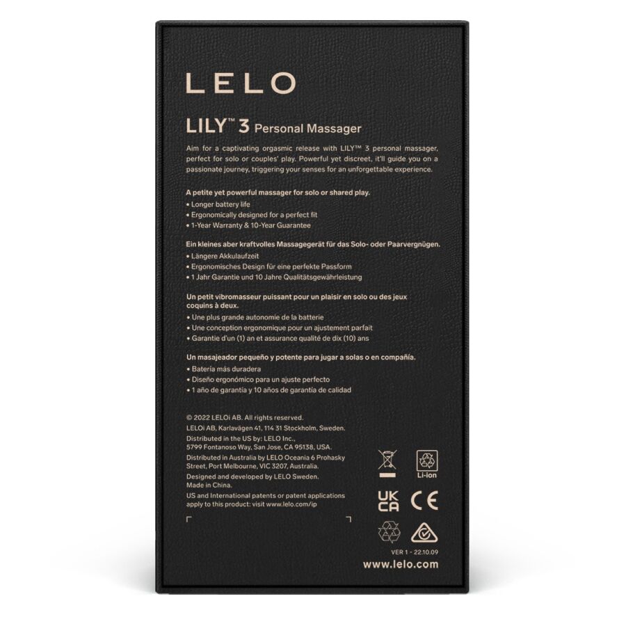 LELO - LILY 3 MASAJEADOR PERSONAL - VERDE AGUA LELO