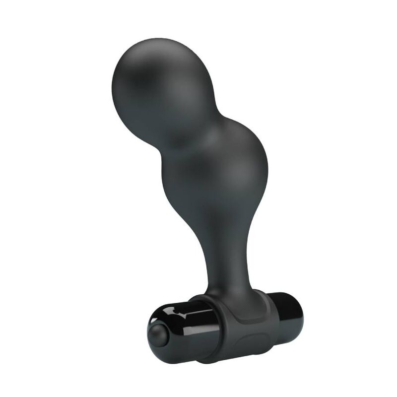 MR PLAY - PLUG ANAL VIBRADOR DE SILICONA NEGRO MR PLAY