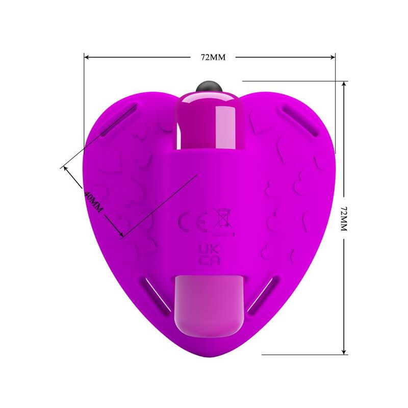 PRETTY LOVE - MASAJEADOR DE CLÍTORIS HEARTBEAT 10 MODOS DE VIBRACIÓN MORADO PRETTY LOVE FLIRTATION