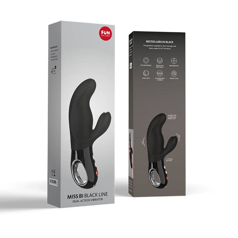 FUN FACTORY - MISS BI RABBIT VIBRADOR NEGRO LINE FUN FACTORY