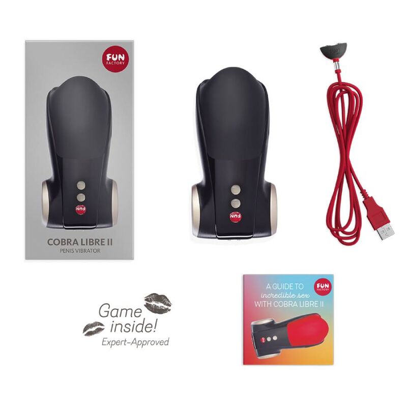 FUN FACTORY - COBRA LIBRE II ESTIMULADOR GLANDE PENE NEGRO FUN FACTORY