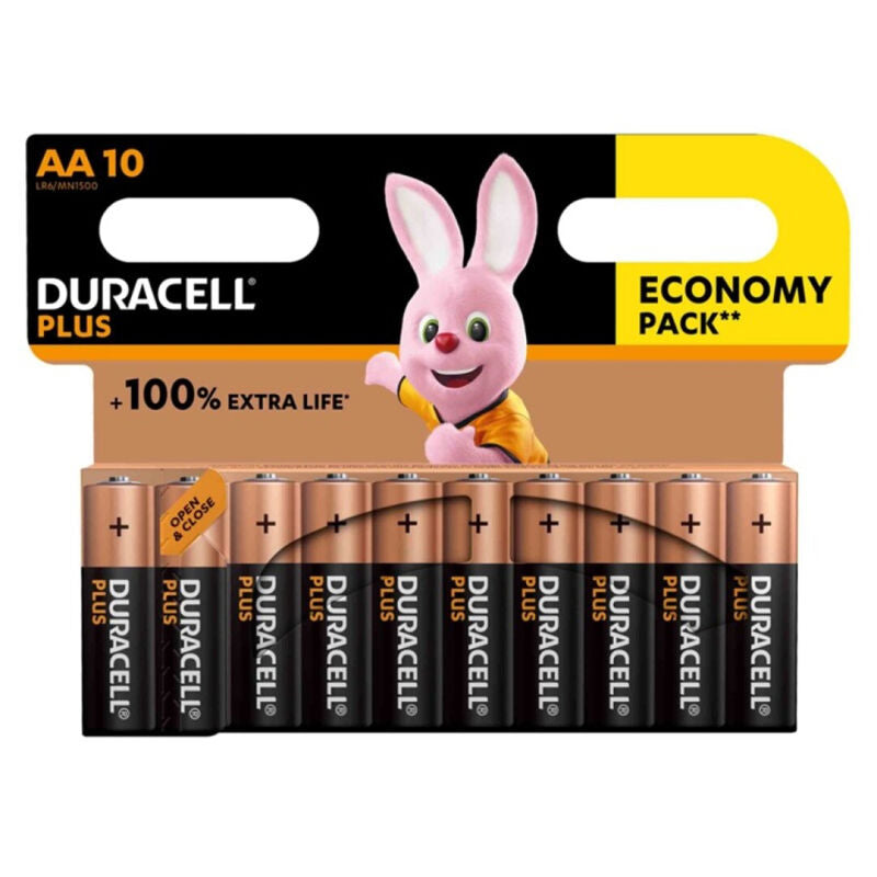 DURACELL - PLUS POWER 100 PILA ALCALINA AA LR6 BLISTER*10 DURACELL