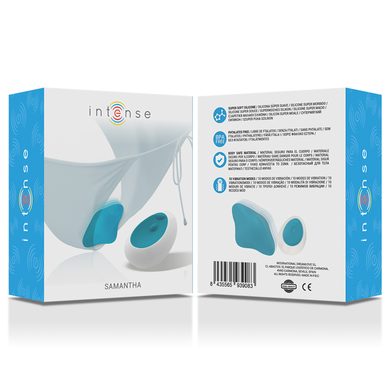 INTENSE - SAMANTHA PANTIE CONTROL REMOTO AZUL INTENSE FUN