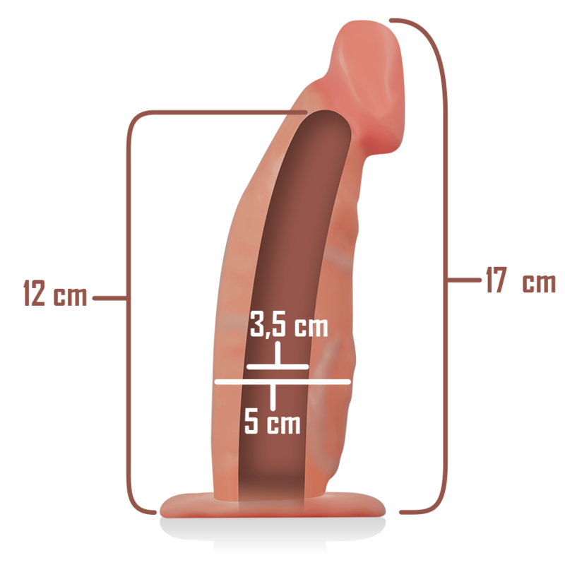 INTENSE - ARNÉS HUECO CON DILDO 18 X 3.5 CM INTENSE COUPLES TOYS