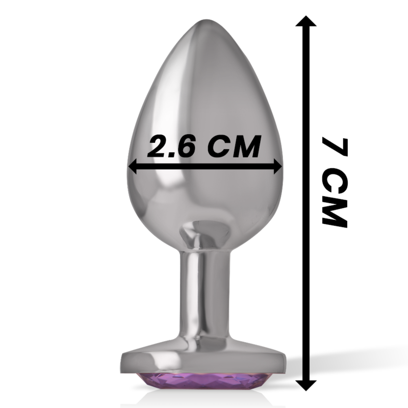 INTENSE - PLUG ANAL METAL ALUMINIO CON CRISTAL VIOLETA TALLA S INTENSE ANAL TOYS