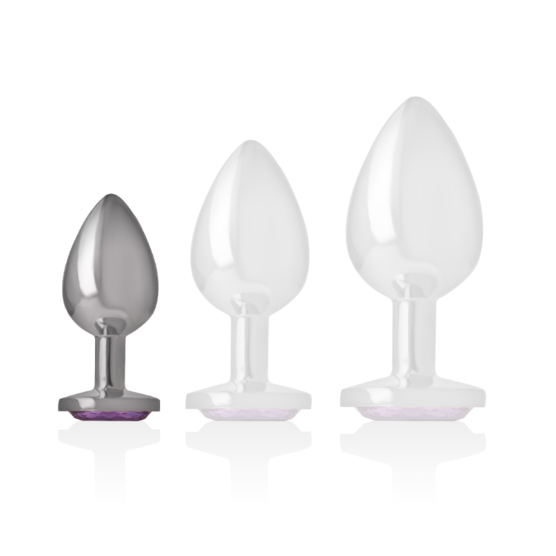 INTENSE - PLUG ANAL METAL ALUMINIO CON CRISTAL VIOLETA TALLA S INTENSE ANAL TOYS