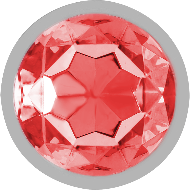 INTENSE - PLUG ANAL METAL ALUMINIO CON CRISTAL ROJO TALLA L INTENSE ANAL TOYS