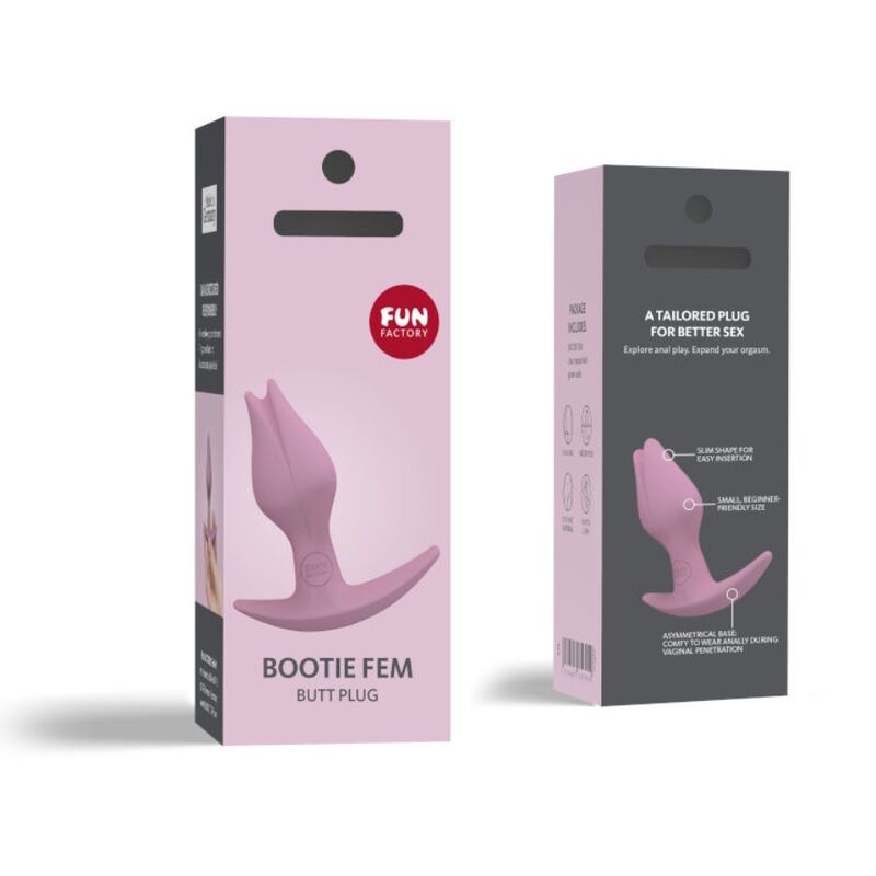 FUN FACTORY - BOOTIE FEM FEMALE ANAL BUTT PLUG ROSE FUN FACTORY