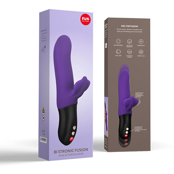 FUN FACTORY - BI STRONIC FUSION DUAL VIBRADOR PULSATOR VIOLETA FUN FACTORY