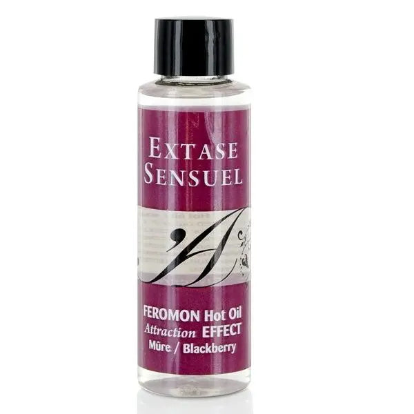 EXTASE SENSUAL - ACEITE MASAJE EFECTO CALOR CON FEROMONAS MORA 100 ML EXTASE SENSUAL