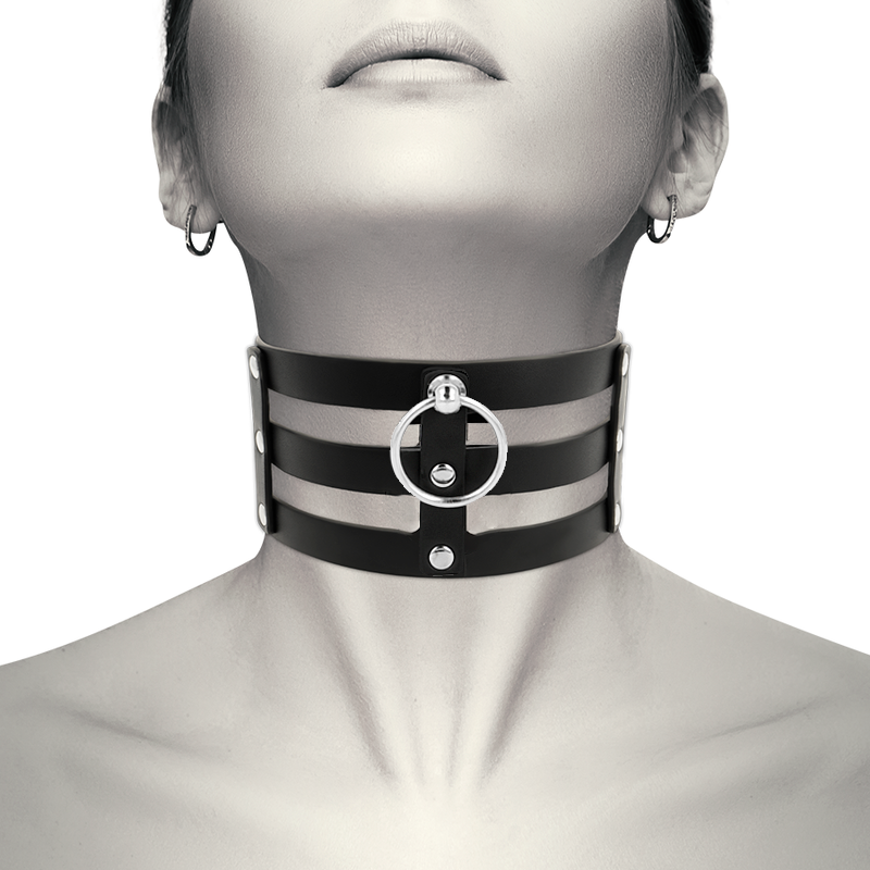 COQUETTE CHIC DESIRE - CHOKER CUERO VEGANO ESTILO FETISH COQUETTE ACCESSORIES