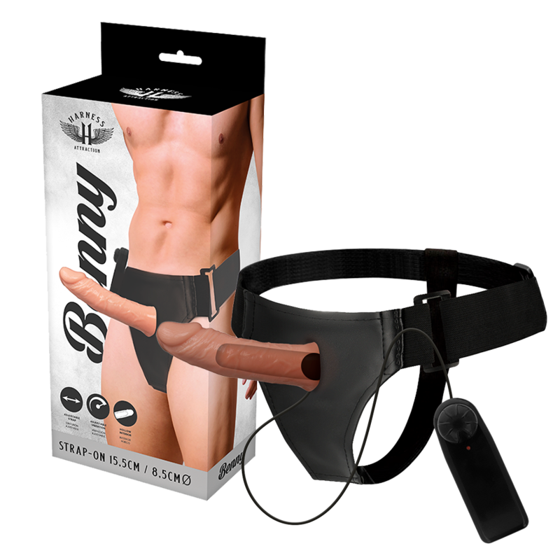 HARNESS ATTRACTION - ARNÉS  HUECO BENNY CON VIBRADOR 15 CM -O- 4.5 CM HARNESS ATTRACTION