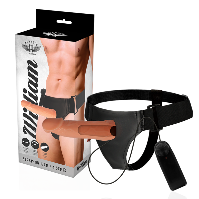 HARNESS ATTRACTION - ARNÉS  HUECO WILLIAN CON VIBRADOR 17 CM -O- 4.5 CM HARNESS ATTRACTION
