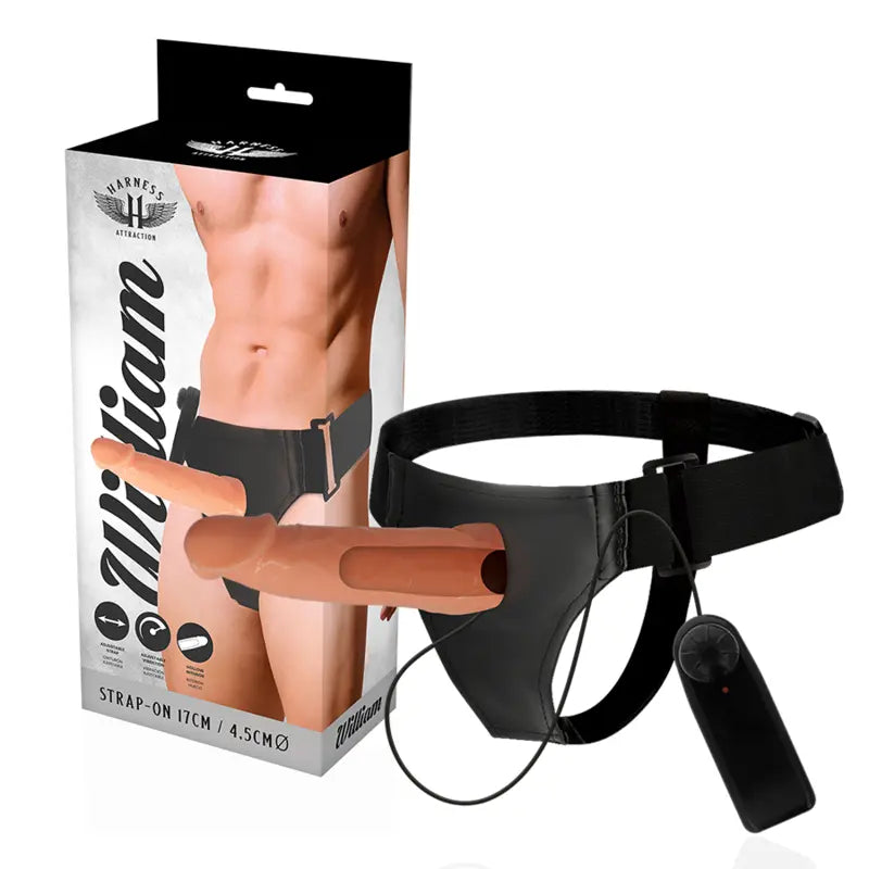 HARNESS ATTRACTION - ARNÉS HUECO WILLIAN CON VIBRADOR 17 CM -O- 4.5 CM HARNESS ATTRACTION