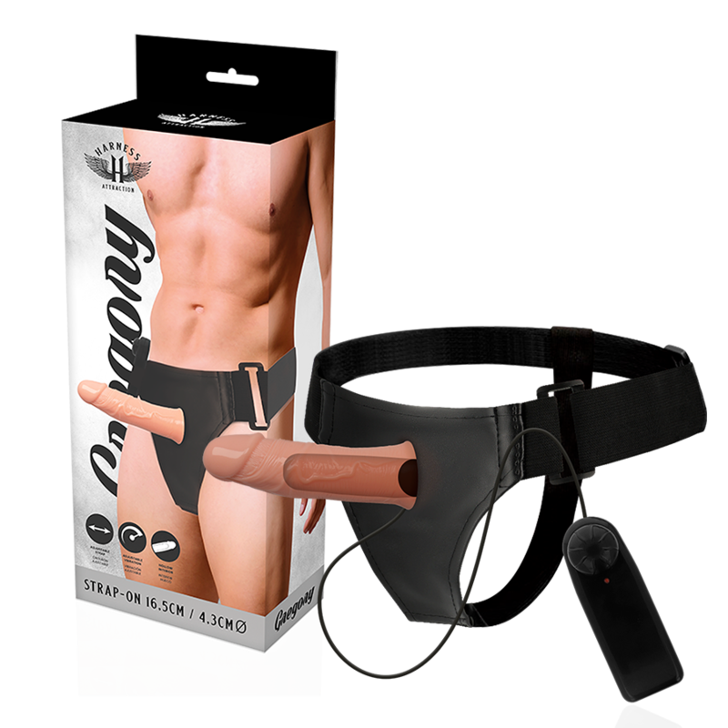 HARNESS ATTRACTION - ARNÉS  HUECO GREGORY CON VIBRADOR 16.5 CM -O- 4.3 CM HARNESS ATTRACTION
