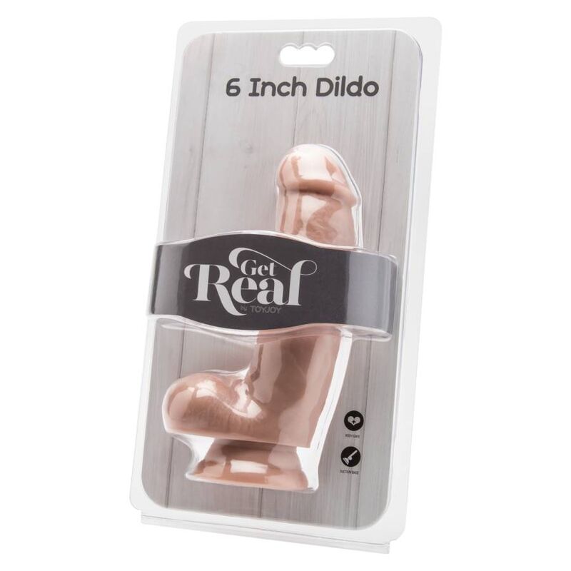GET REAL - DILDO 12 CM CON TESTICULOS NATURAL GET REAL