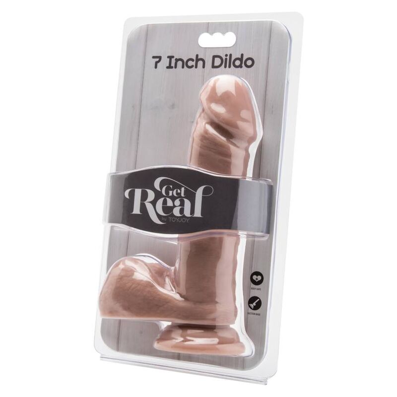 GET REAL - DILDO 18 CM CON TESTICULOS NATURAL GET REAL