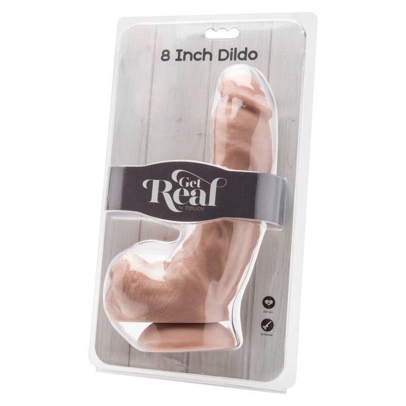 GET REAL - DILDO 20,5 CM CON TESTICULOS NATURAL GET REAL