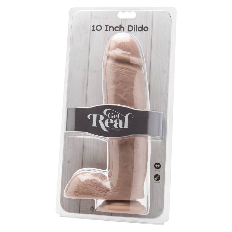 GET REAL - DILDO 25,5 CM CON TESTICULOS NATURAL GET REAL