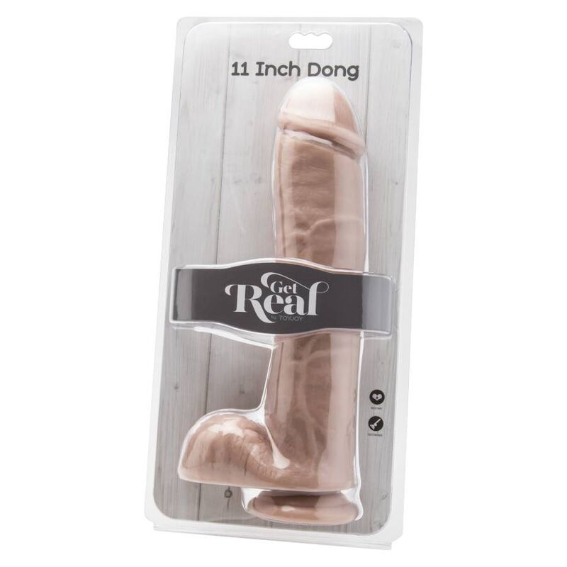 GET REAL - DILDO 28 CM CON TESTICULOS NATURAL GET REAL