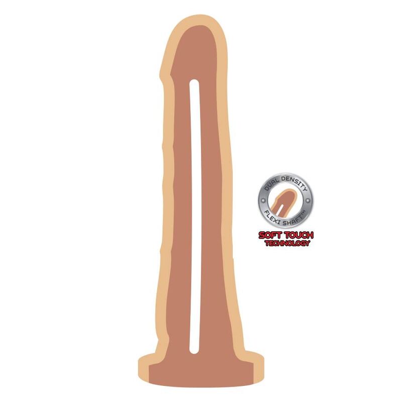 GET REAL - DUAL DENSITY DONG 19 CM NATURAL GET REAL