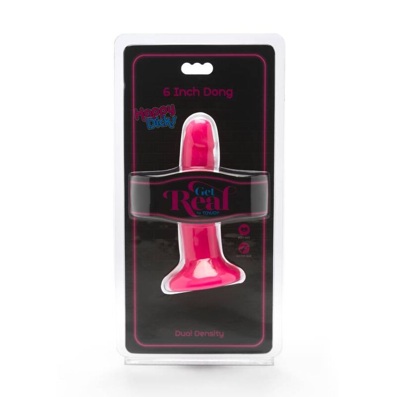 GET REAL - HAPPY DICKS DONG 12 CM ROSA GET REAL
