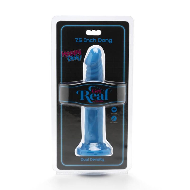 GET REAL - HAPPY DICKS DONG 19 CM AZUL GET REAL