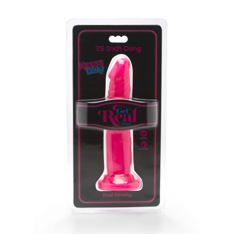 GET REAL - HAPPY DICKS DONG 19 CM ROSA GET REAL