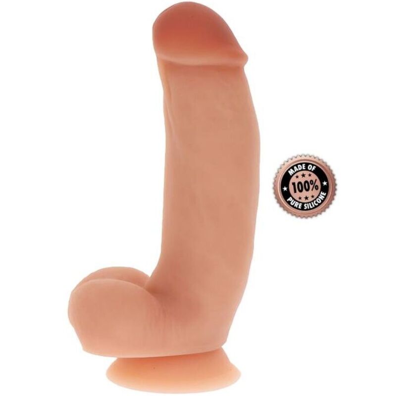 GET REAL - DILDO SILICONA 18 CM CON TESTICULOS NATURAL GET REAL