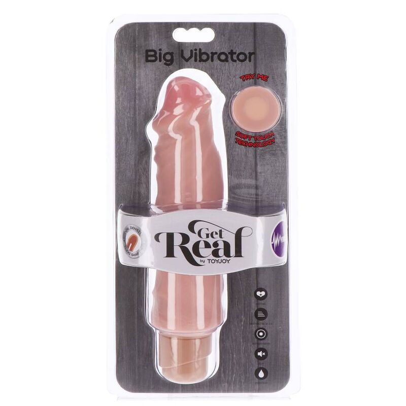 GET REAL - DUAL DENSITY BIG VIBRADOR 20,5 CM NATURAL GET REAL