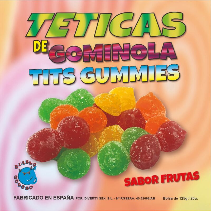 DIABLO GOLOSO - TETICAS DE GOMINOLA SURTIDAS AZUCAR DIABLO GOLOSO