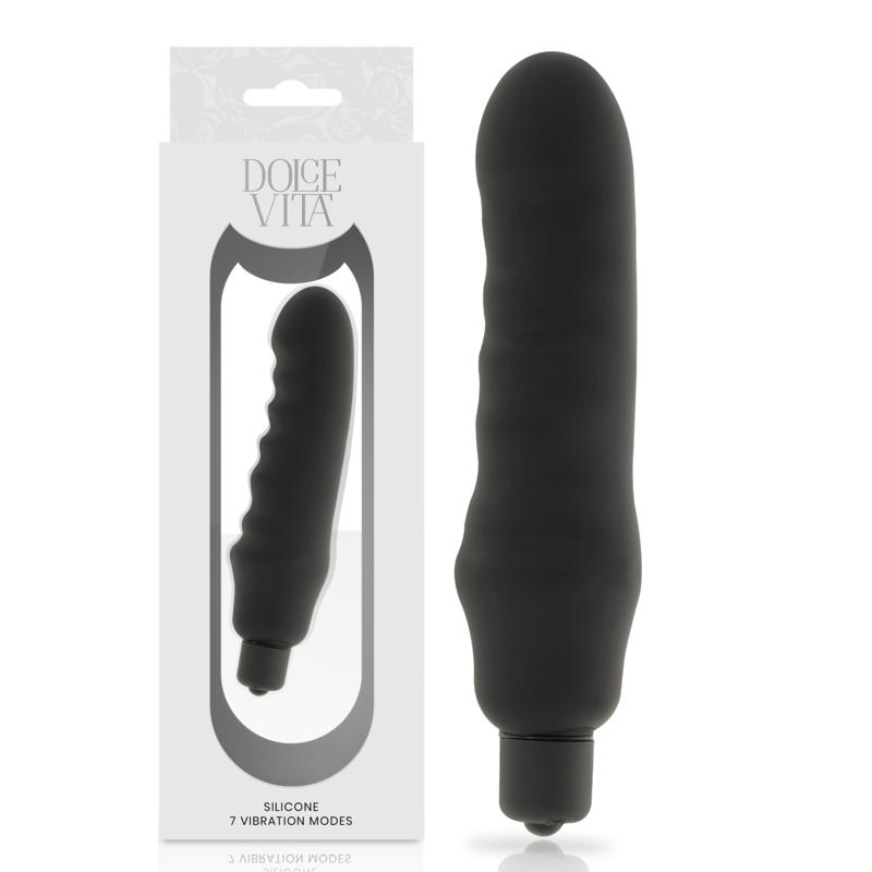 DOLCE VITA - GENIUS VIBRADOR SILICONA NEGRO DOLCE VITA