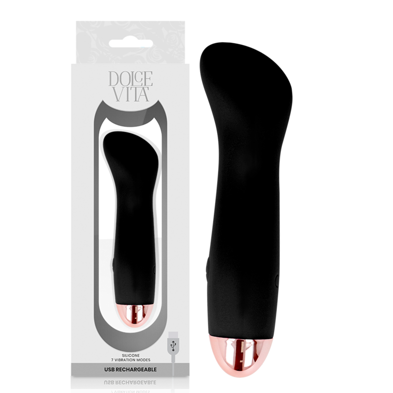 DOLCE VITA - VIBRADOR RECARGABLE ONE NEGRO 7 VELOCIDADES DOLCE VITA