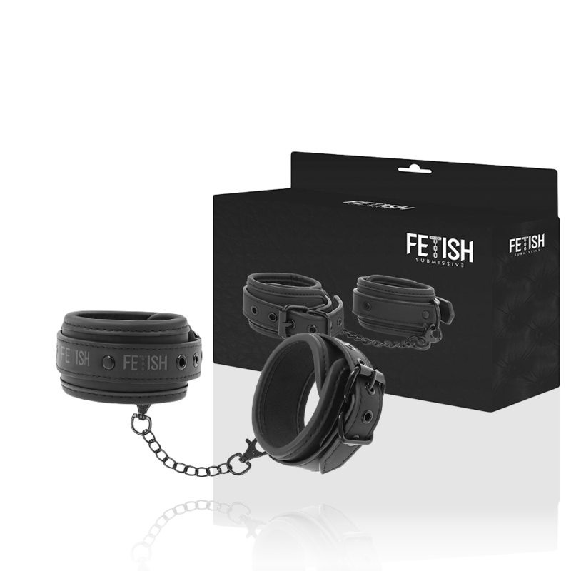 FETISH SUBMISSIVE - ESPOSAS TOBILLOS CUERO VEGANO CON FORRO DE NOPRENO FETISH SUBMISSIVE BONDAGE