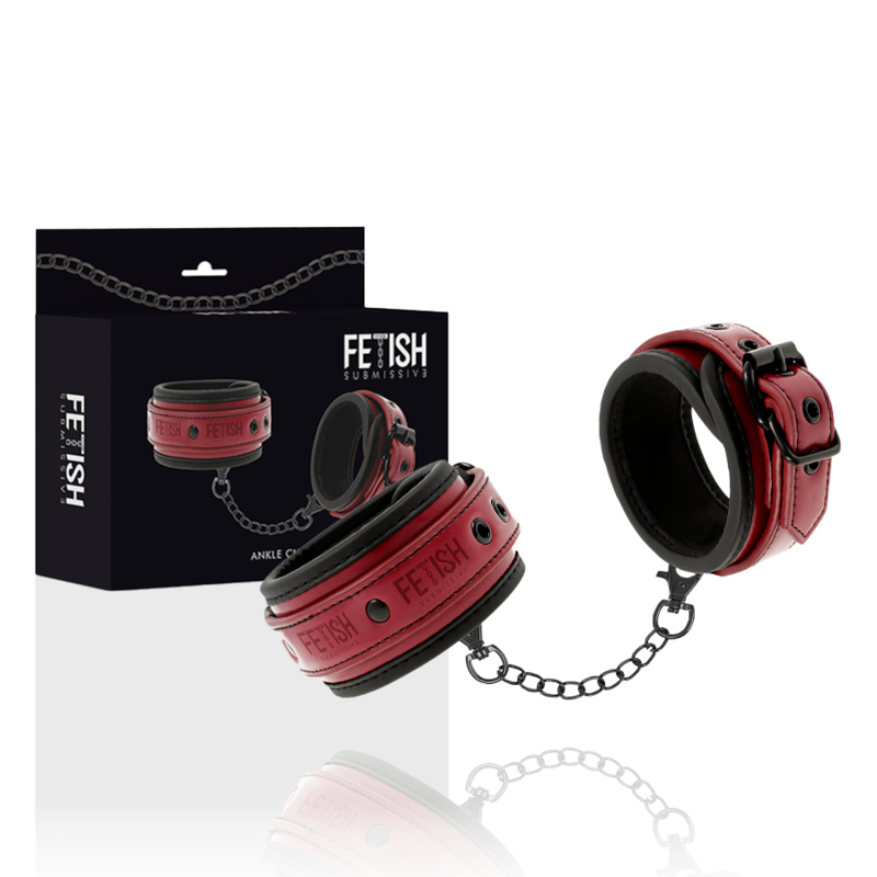 FETISH SUBMISSIVE DARK ROOM - ESPOSAS TOBILLOS CUERO VEGANO CON FORRO DE NEOPRENO FETISH SUBMISSIVE DARK ROOM