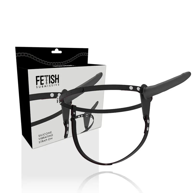 FETISH SUBMISSIVE HARNESS - VIBRADOR SILICONA NEGRO 15 CM FETISH SUBMISSIVE HARNESS