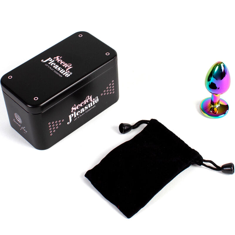 SECRETPLAY - METAL BUTT PLUG MULTICOLOR TALLA S 7 CM SECRETPLAY TOYS