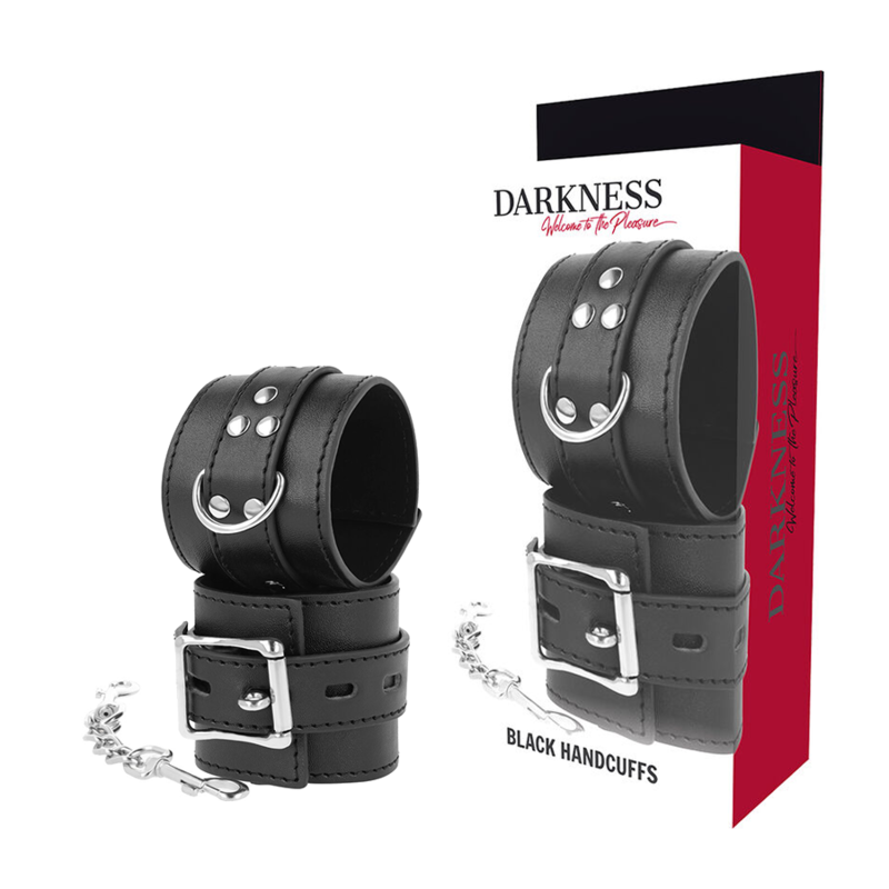 DARKNESS - ESPOSAS LEATHER NEGRO DARKNESS BONDAGE