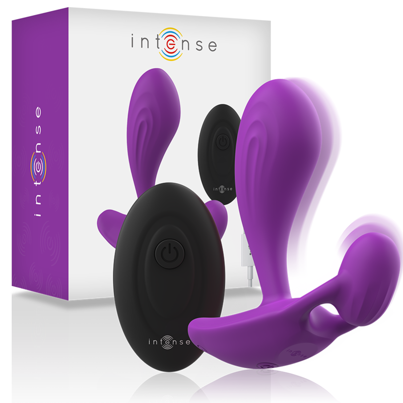 INTENSE - SHELLY DUO ANAL-PERINEO , VAGINAL-CLITORIS REMOTO MORADO INTENSE ANAL TOYS