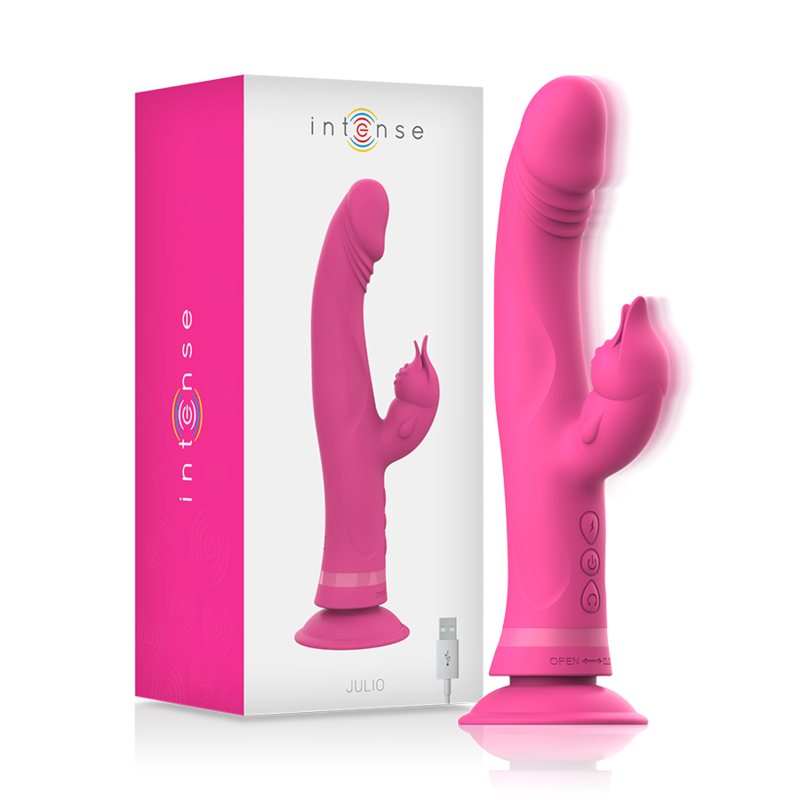 INTENSE - JULIO VIBRADOR RABBIT SILICONA ROSA INTENSE FUN