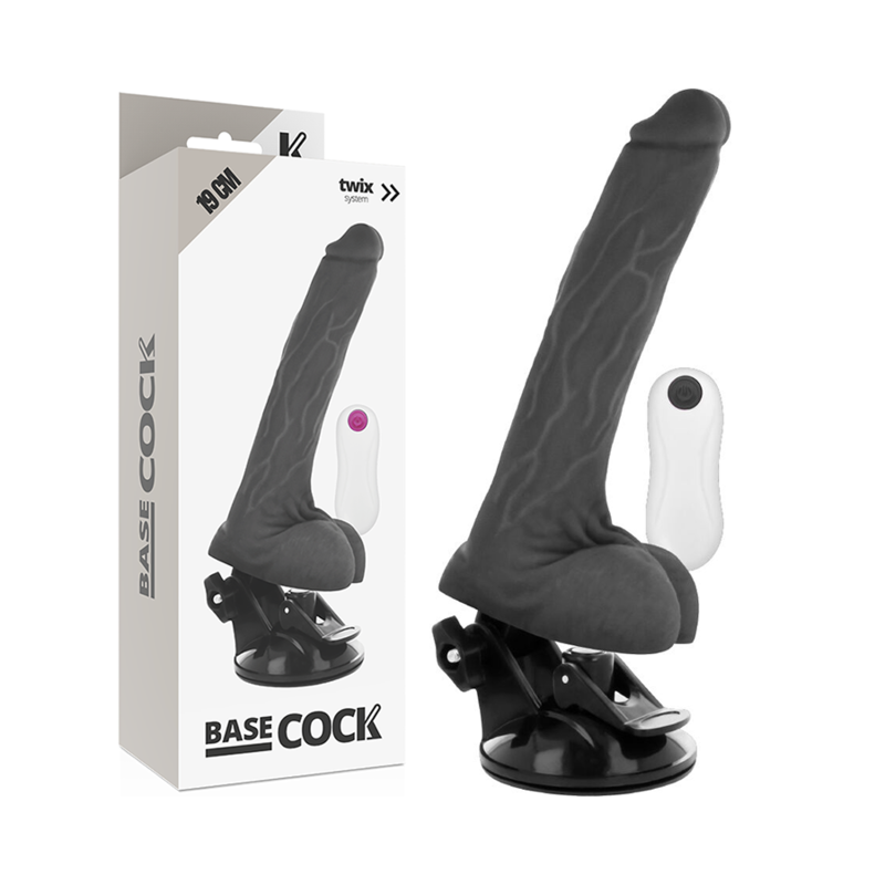 BASECOCK - VIBRADOR REALISTICO CONTROL REMOTO NATURAL 19 CM -O- 4 CM BASECOCK