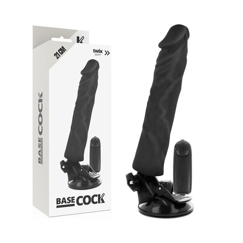 BASECOCK - VIBRADOR REALISTICO CONTROL REMOTO NATURAL 21 CM -O- 4 CM BASECOCK