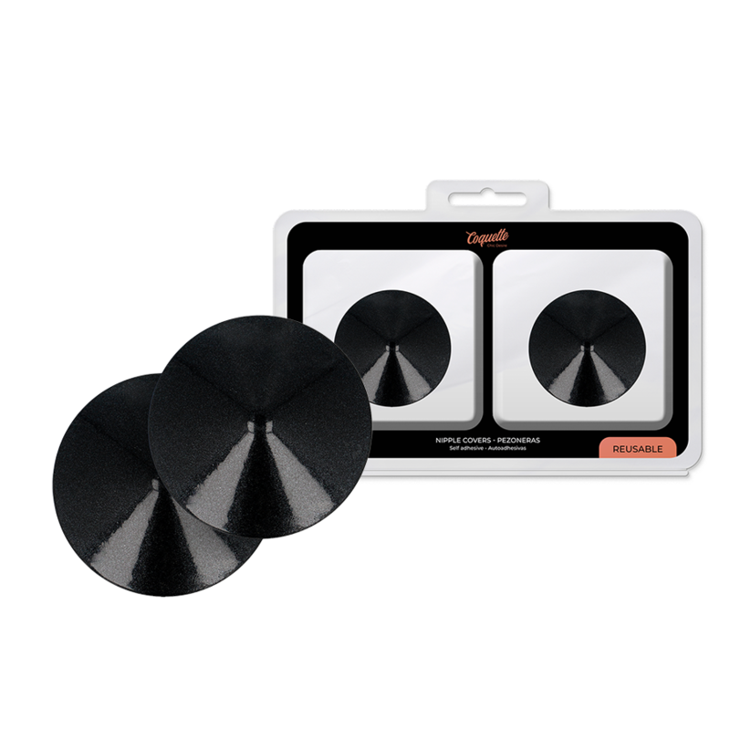 COQUETTE CHIC DESIRE - CUBRE PEZONES METAL CIRCULOS NEGROS COQUETTE ACCESSORIES